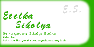 etelka sikolya business card